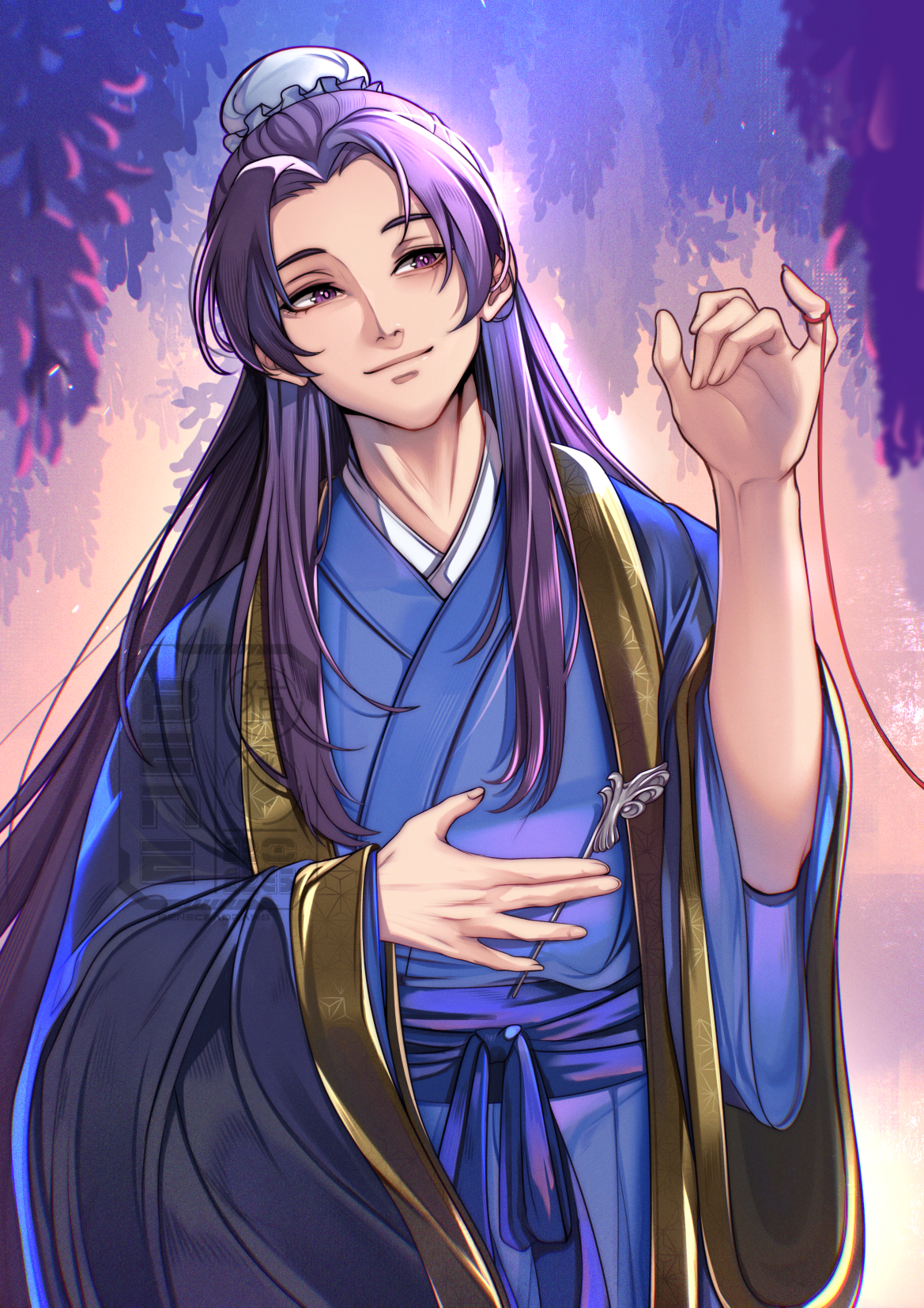 Jinshi Red String Print